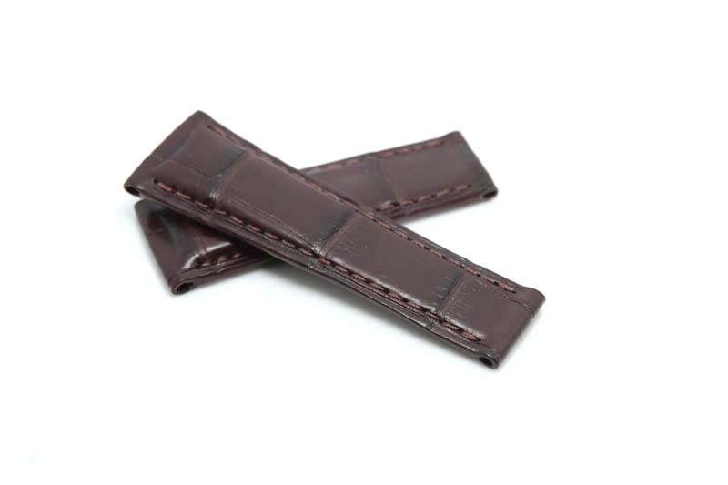 Dark Brown Alligator leather watchstrap